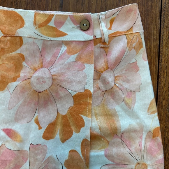 Charlie B Printed Linen Blend Wrap Skort - As New - Picture 8 of 13